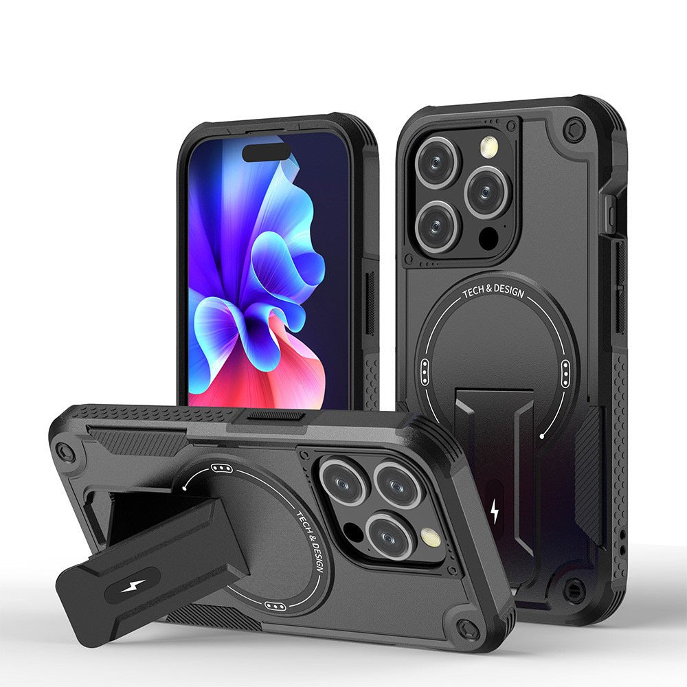 Heavy-Duty Mecha Style Magnetic Shockproof iPhone Case